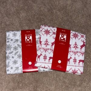 Place & Time Holiday Vinyl Tablecloth Lot!